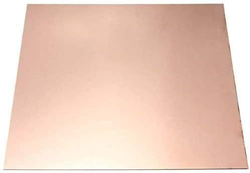 Placa de latão Haoktsb Placa de cobre de cobre pura Cu Placa de cobre T2 Folha de metal Folha de cobre Refrigeração Materiais industriais de 0,8 mm de espessura de folha de cobre pura