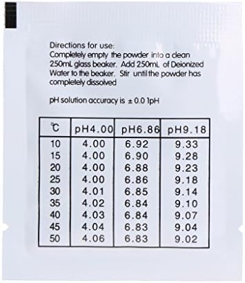 Keaiduoa 20 PCS PH Solução de tampão Poww PH Medidor de teste de pH Medida Calibração 4.01 6.86