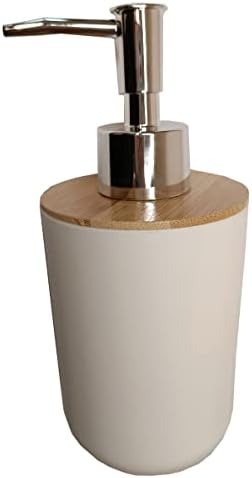 Dispensador de sabão líquido de fibra de bambu natural EcoBAMB, garrafa de gel de chuveiro de desinfetante de loção, recipiente