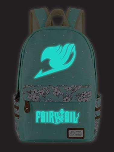 Roffatide Anime Fairy Tail Luminous Luminous Backpack Polka Dots School Saco