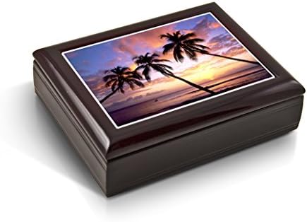 Majestic Palm Trees Trees Florida Sunset Tile Jewelry Box - Muitas músicas para escolher - Mi Chiamano Mimi