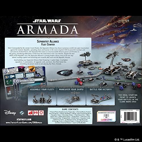 Star Wars Armada Seperatist Alliance Frota Frota Expansão | Miniaturas Battle/Strategy Game para adultos e adolescentes | Idades