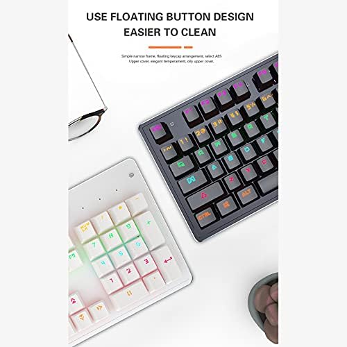 LJFLI GAMING TECLADO MECÂNICO E-SPORTS GODE DE EXPERTO VERDECIONAL TECLADO DE COMPUTADOR DE COMPUTADOR DE ESCRITÓRIO