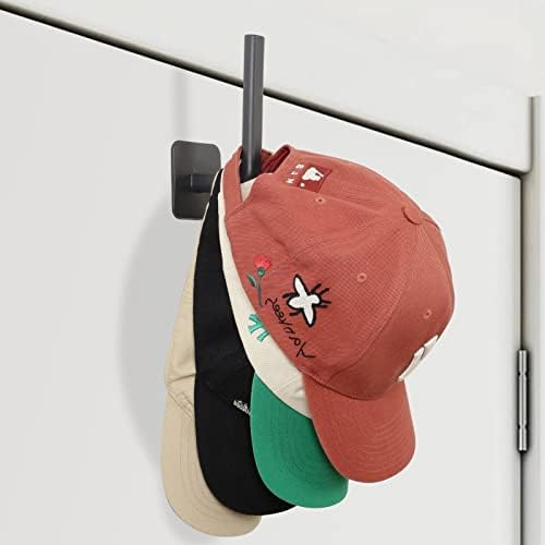 Rack de chapéu de Funnacle para tampas de beisebol ganchos de chapéu adesivo para parede, organizador de boné de