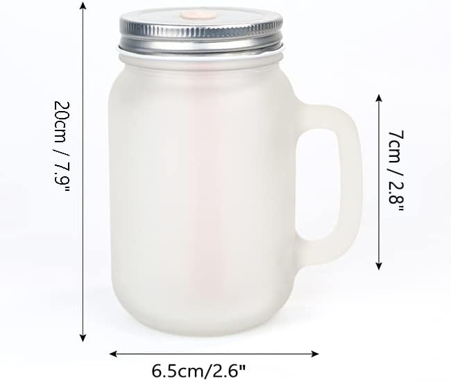 Qomolangma 48pcs sublimação em branco Drinkings copos de 12 oz copo de jarra de vidro com maçane