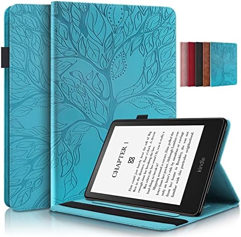 Para Kindle Paperwhite 6,8 polegadas 2021 Caso 3D PU CAUS CAIXO DE SILICONE EM RESPOSTO PARA O CASO DO MENHO DE PAPERWHITE 5 11º Gen, Black