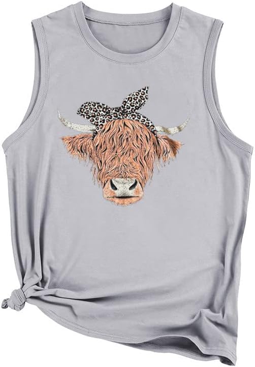 Colete adolescente meninas 2023 Cotton Leopard Cow Print Kawaii Cami Tank Loue Fit Blouse Gounts Bouse Tshirt para