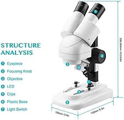 Sawqf 2 0x / 40x Microscópio estéreo 45 ° Econfieces ocultas com uma ferramenta de reparo móvel de Visão LED de Visão