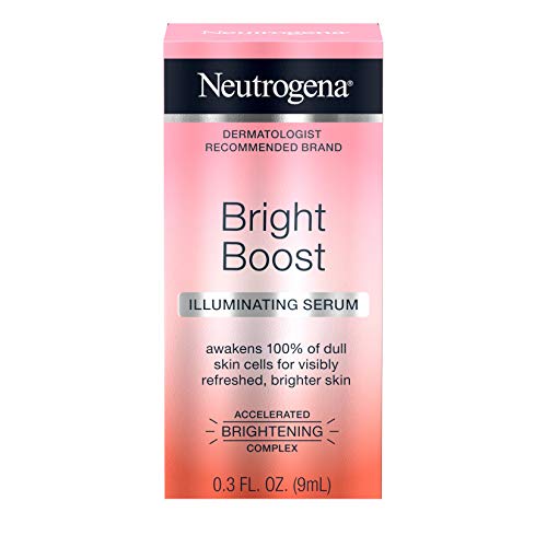 Neutrogena Bright Boost Iluminante soro com neoglucosamina e extrato de açafrão para o tom de pele até o soro de ressurgimento para