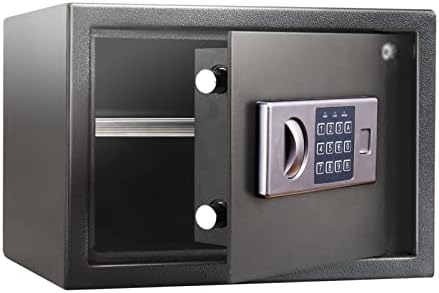 GLJ cofres código eletrônico seguro com buraco de fechadura, espessura da porta 4mm, espessura da caixa 2 mm, caixa