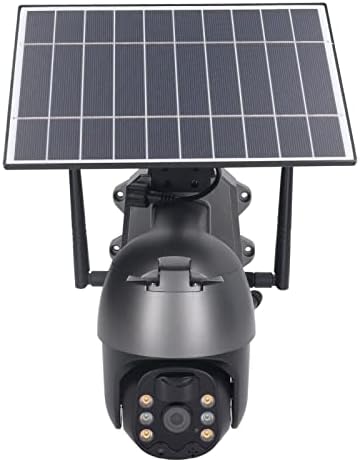 Câmera de vigilância ao ar livre de Jeanoko, detecção de movimento PIR 1920x1080 3mp HD Cordless Solar Security Camera para quintal