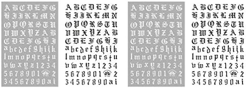 Minkissy 4 conjuntos e numerar adesivos de unhas Decsivos de arte adesivos de unhas Manicure Manicure Antigo alfabeto