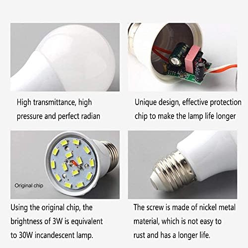 Lâmpadas LED de baixa tensão megrezo de 12v - Luz de diário 7W E26 Base padrão 60W equivalente - lâmpada DC para