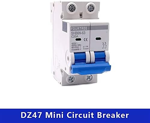 Zaahh 1pcs 2 pólo 400V ~ ctype mini disjuntor recorte miniaturidade interruptor de ar mcb montagem 36mm trilho de jantar