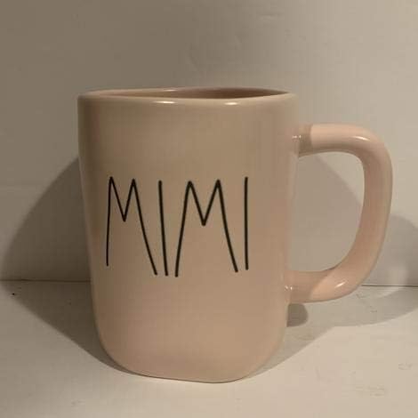Rae Dunn Mimi Mug - Cerâmica rosa de Allside - 16 oz - Presente -mãe