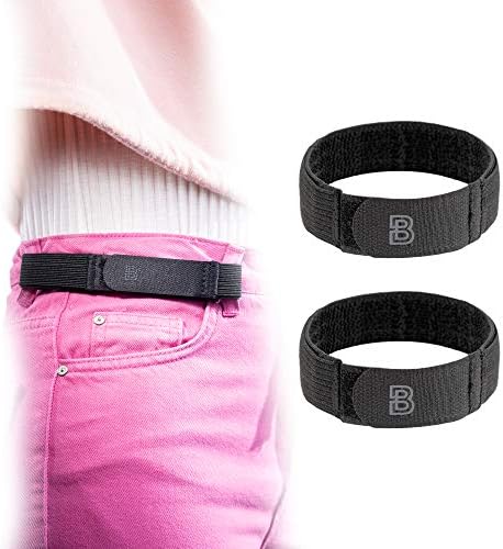 Beltbro para mulheres sem cinto elástico de fivela - encaixa loops de cinto de 1 polegada, fácil de usar