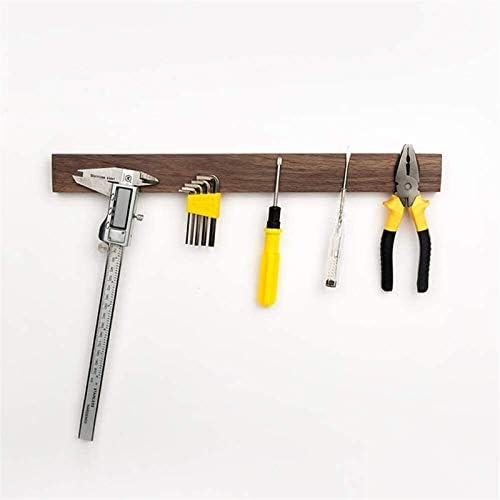 Faixa de faca magnética xjxj, suporte de faca de madeira de montagem na parede para suporte de faca de suporte da ferramenta