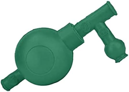 Pipeta de laboratório verde preenchimento com lâmpada de sucção de borracha de pressão segura - pipetagem quantitativa