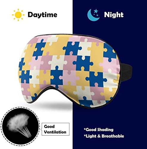 Autism Ansicless Mês da máscara do sono Tampa de olho de olho Sleep Sleep Sleep Eyeshade para Yoga Travel Night Nap