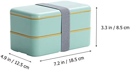 Acessórios para viagens Hemoton Crianças contêiner de lanche japonês caixa bento portátil camada dupla portátil bento caixa