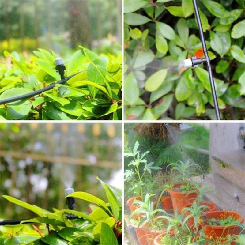 KJHD 1 Desenta bocais de neblina micro automaticamente kit de irrigação de jardim de jardim de 10m Mangueira e cabeça de