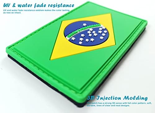 JBCD Brasil Bandle Patch Patch tático brasileiro - gancho de borracha PVC e adesivo de loop patch