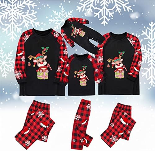 Pijama xadrez da família, PJS de Natal Conjuntos combinando conjuntos combinando roupas de dormir roupas pais-filho PJS