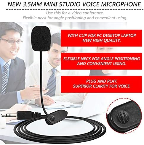 Mini Microfone de fala em estúdio, microfone pequeno de computador, microfone portátil de 3,5 mm Mini Studio Microfone