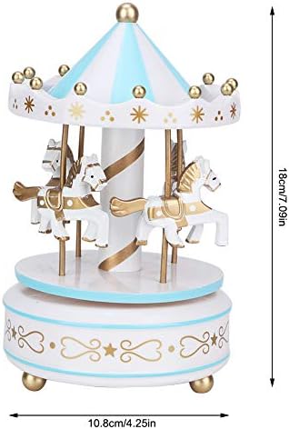 Caixa de música, caixa de carrossel da caixa de carrossel presente de carrossel de natal relógio de aniversário de presente decoração