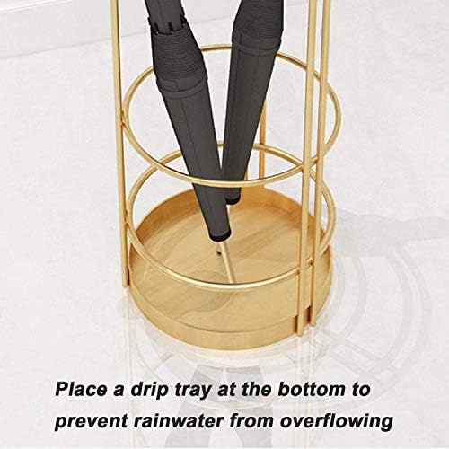 Paifa Umbrella Stands, porta-guarda-chuva de metal, com ganchos, design oco, um guarda-chuva redondo, decoração de escritório