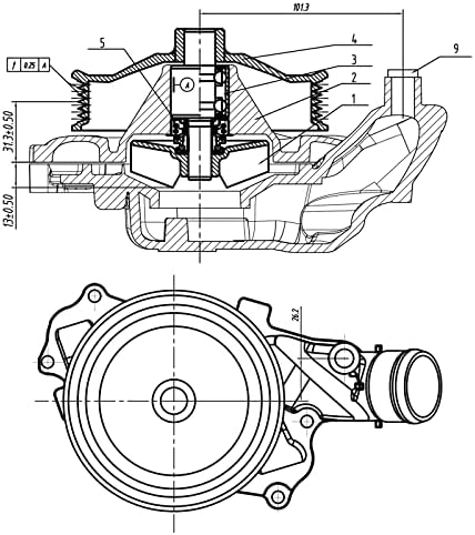 Bomba de água AULink LR033993 LR010801 LR097165 PARA LANDO RANGE RANGE RANGE RANGE RANGE, JAGUAR XE XF XJ XK XKR F-PACE S F-TYPE