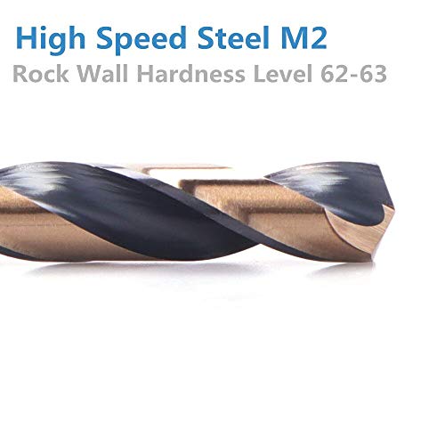 12 PCS 7/32 HSS Bits de broca de reviravolta em preto e dourado, broca de metal, ideal para perfuração em aço macio, cobre,