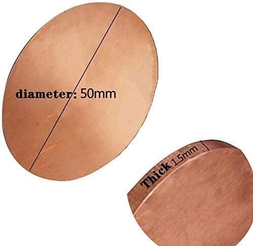 Folha de disco de cobre de placa de latão Materiais de círculo redondo de alta pureza Ferramentas de corte de rebitagem e todos os tipos de peças de precisão folhas de cobre de metal