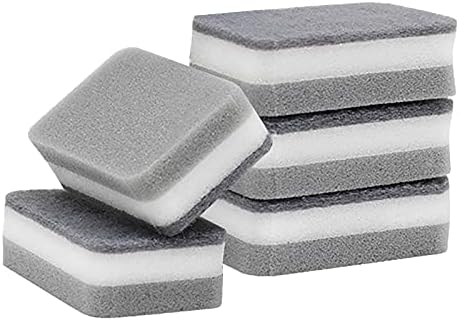 Dbylxmn Wand Sponge Sponge Sponge Sponge Sponge Multifuncional A borracha Limpeza de limpeza de 5/10pc Suporte de escova de esponja para pia de cozinha Copo