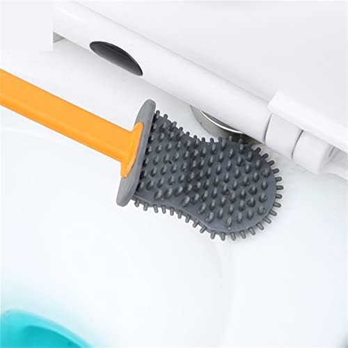 Zukeems escova de vaso sanitário forma de casca de casca de vaso sanitário ferramentas de limpeza de vaso sanitário de silicone