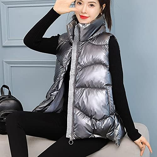 Colete de inverno de bicicleta Lady Lady Fresh Feleless Frent-Front Solid Golless Vest Polyester Comfort Full Zip Loose