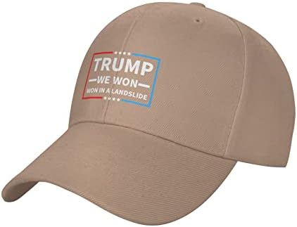 Imegien Trump que vencemos em um boné de beisebol de deslizamento de terra para homens mulheres cor de cor de pato de cor sólida Casquette