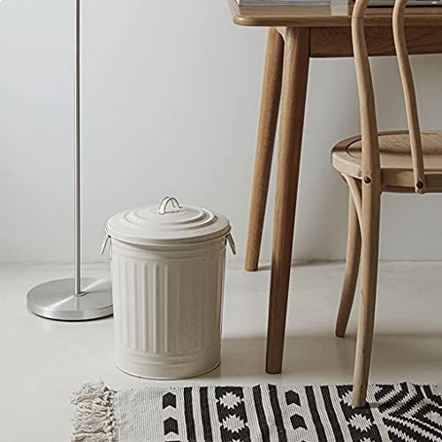 PAIFA Home Bedroom Retro Aberto da tampa aberta Banheiro criativo cesta de papel nórdico estilo balde redondo balde balde