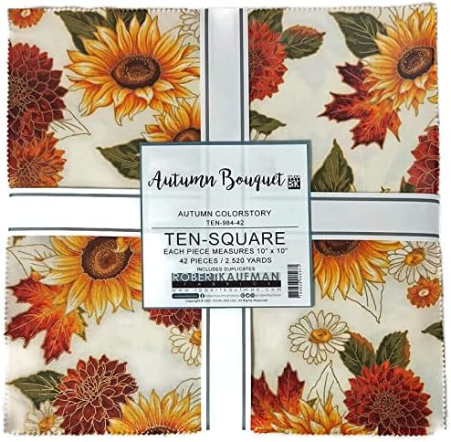 Quadrados de bolo de 10 camadas - Autumn Bouquet Autumn Colorstory Fall Ação