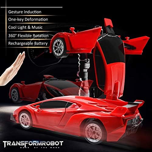 Zahooy RC Carro Robot Modelo Robot Toy, 1: 14 Sensor de gestos Drifting controle remoto Transform veículo, corrida deformada