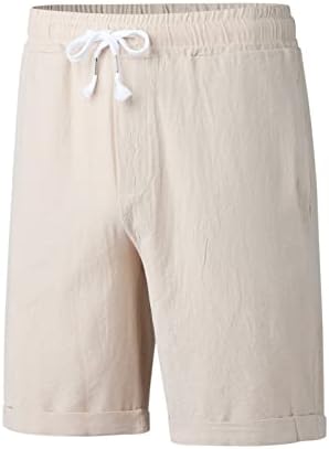 Shorts para homens clássico casual fit slowstring praia shorts elástico cintura atlética Ruched calças curtas com bolsos
