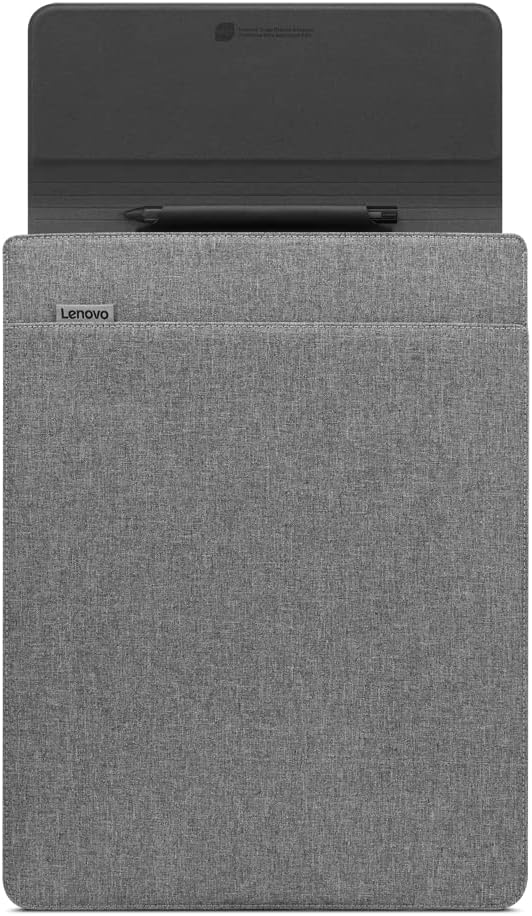 Manga de laptop Lenovo Yoga - 16 polegadas - Fechamento magnético - Slim & Light - Feito de materiais reciclados - bolso acessório separado - cinza