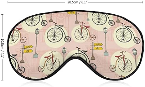 Biciciclas retrô e luzes da rua máscara de olho Sono vendida com bloqueios de cinta ajustável Blinder leve para viajar
