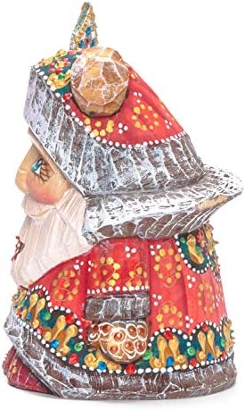 120 mm Papai Noel com um pessoal mágico de madeira esculpida em madeira pintada estatueta colecionável
