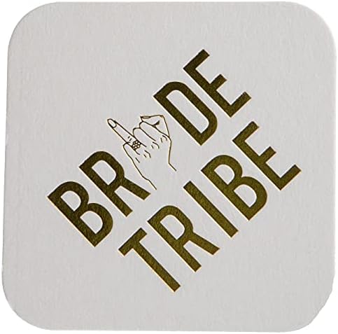 Celebração dizendo montanhas -russas impressas - 12 Bride Tribe com dedo