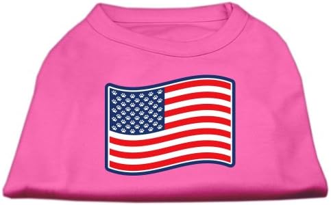 Mirage Pet Products Padas e listras camisetas impressas de tela xs rosa brilhante
