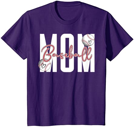 Baseball Mom letra impressão mama T-shirt de amante de beisebol da mãe