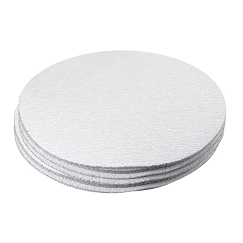 Kozelo 20 PCs Lixando discos de gancho e apoio de loop - [7 polegadas x 240 grãos] Oxido de alumínio Branco Papéis de areia para