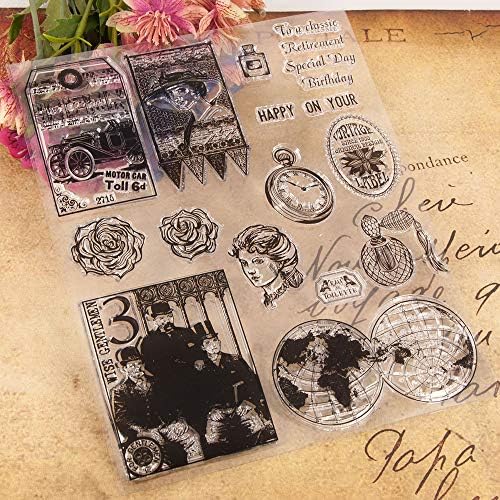 Arrietty vintage Retro Style Day Especial Aniversário Aposentadoria Homens Homens Relógio Flores Clear Self para fazer cartas Decoração