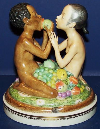 Royal Copenhagen 1997 Adam e Eve Overgleze Polychrome Fatuine